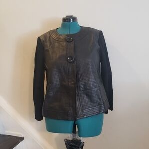Peter Nyagard Knit And Leather Jacket